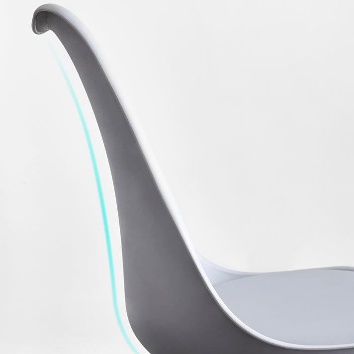 Scandinavian Home Side Chair Wood Upholstered Solid Back Dining Room Chair