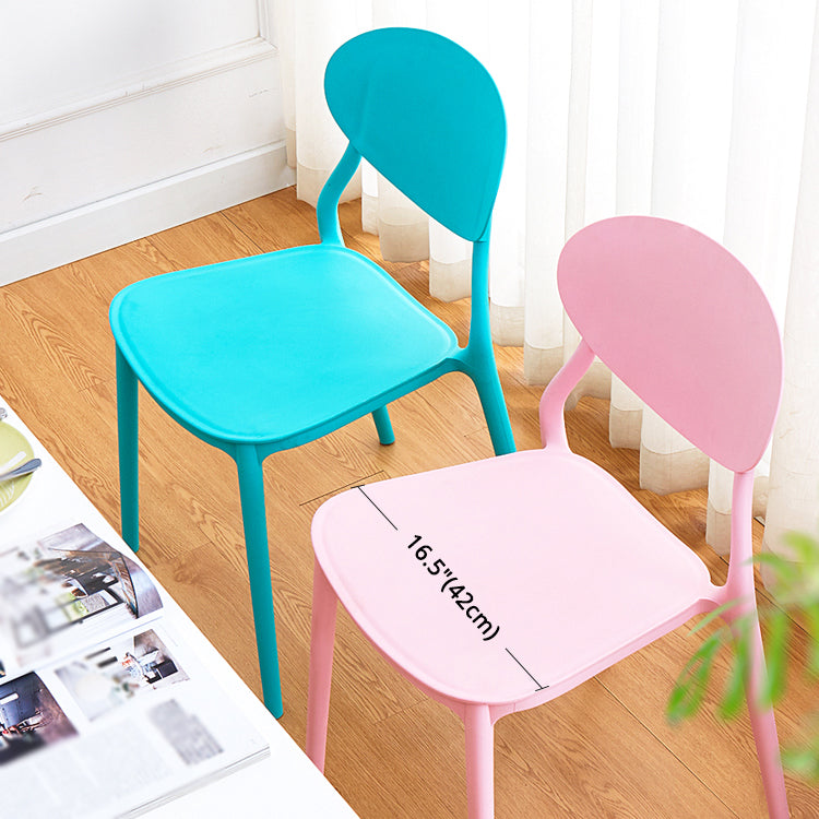 La salle à manger en plastique moderne préside la chaise latérale de salle à manger arrière ouverte sans bras pour le restaurant