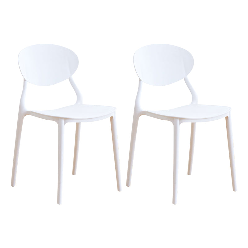 La salle à manger en plastique moderne préside la chaise latérale de salle à manger arrière ouverte sans bras pour le restaurant