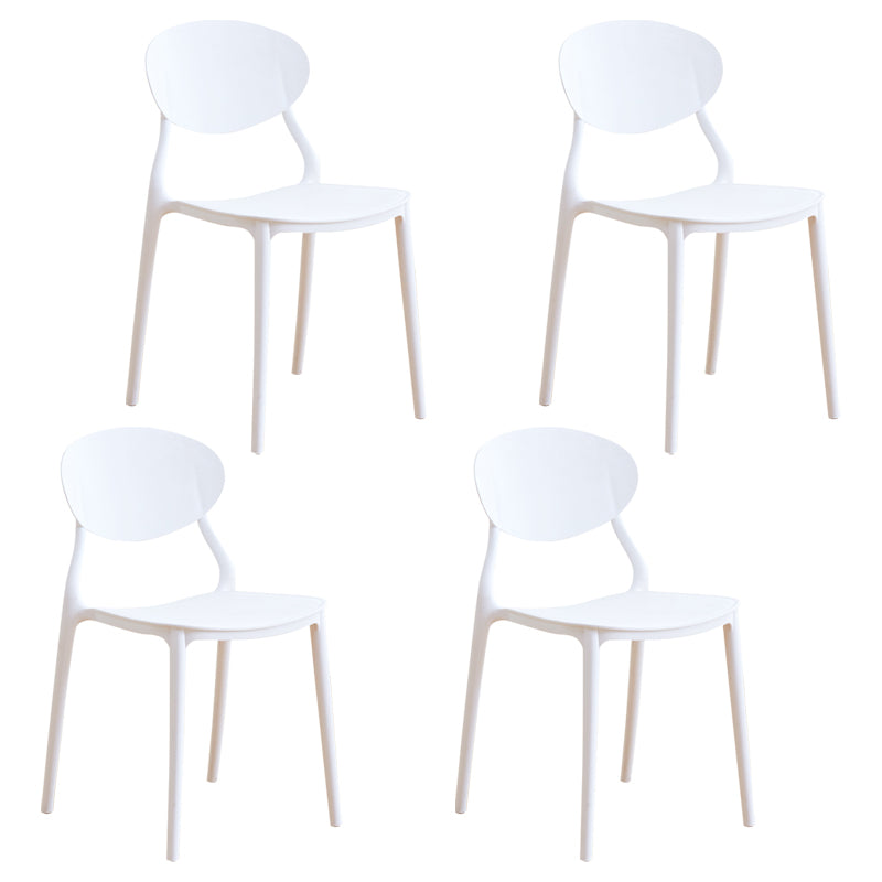 La salle à manger en plastique moderne préside la chaise latérale de salle à manger arrière ouverte sans bras pour le restaurant