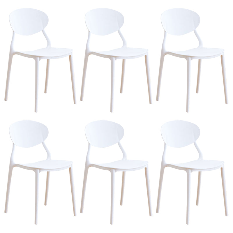 La salle à manger en plastique moderne préside la chaise latérale de salle à manger arrière ouverte sans bras pour le restaurant