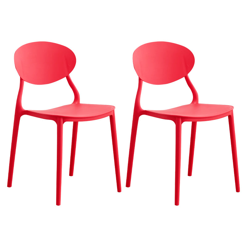 La salle à manger en plastique moderne préside la chaise latérale de salle à manger arrière ouverte sans bras pour le restaurant