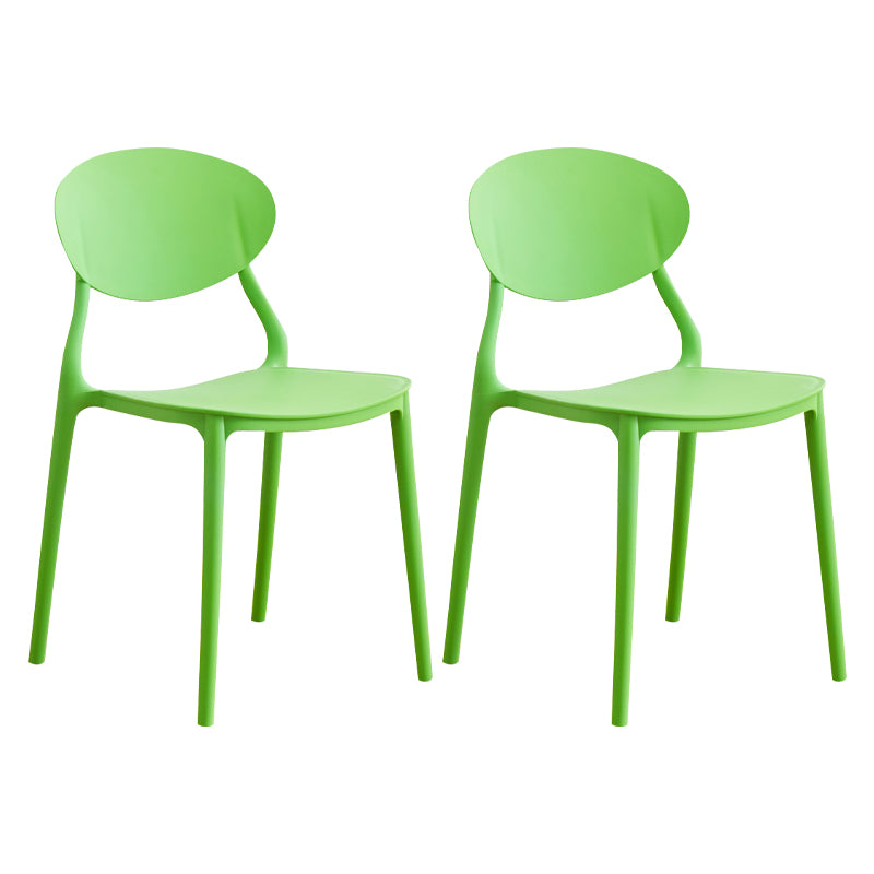 La salle à manger en plastique moderne préside la chaise latérale de salle à manger arrière ouverte sans bras pour le restaurant