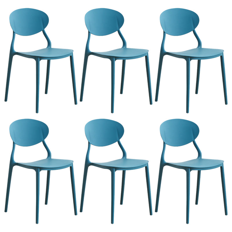 La salle à manger en plastique moderne préside la chaise latérale de salle à manger arrière ouverte sans bras pour le restaurant