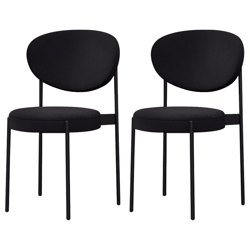 Modern Metal Dining Room Chairs Armless Open Back Dining Side Chair for Restaurant