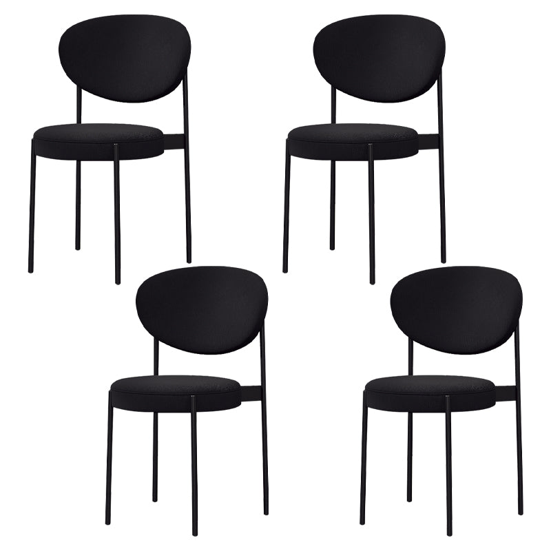 Modern Metal Dining Room Chairs Armless Open Back Dining Side Chair for Restaurant