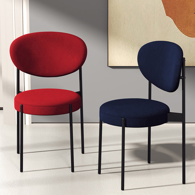 Modern Metal Dining Room Chairs Armless Open Back Dining Side Chair for Restaurant