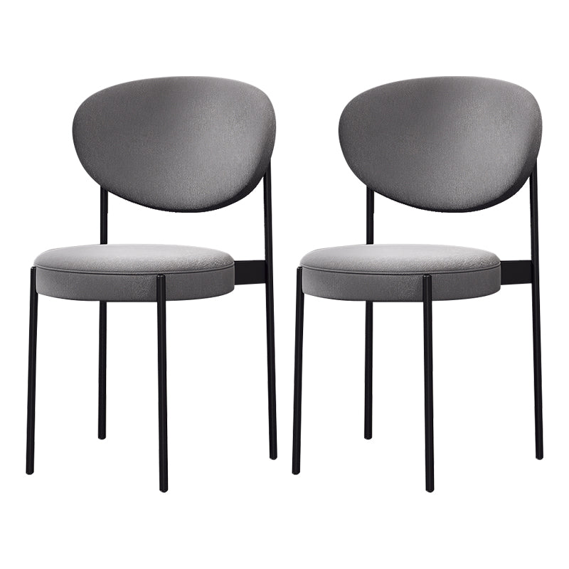 Modern Metal Dining Room Chairs Armless Open Back Dining Side Chair for Restaurant