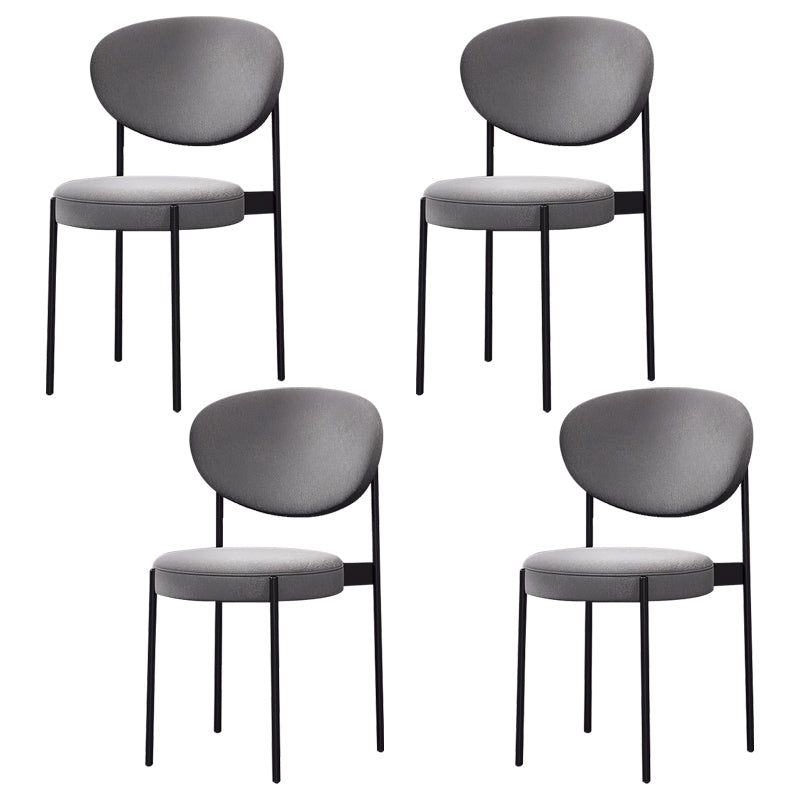 Modern Metal Dining Room Chairs Armless Open Back Dining Side Chair for Restaurant