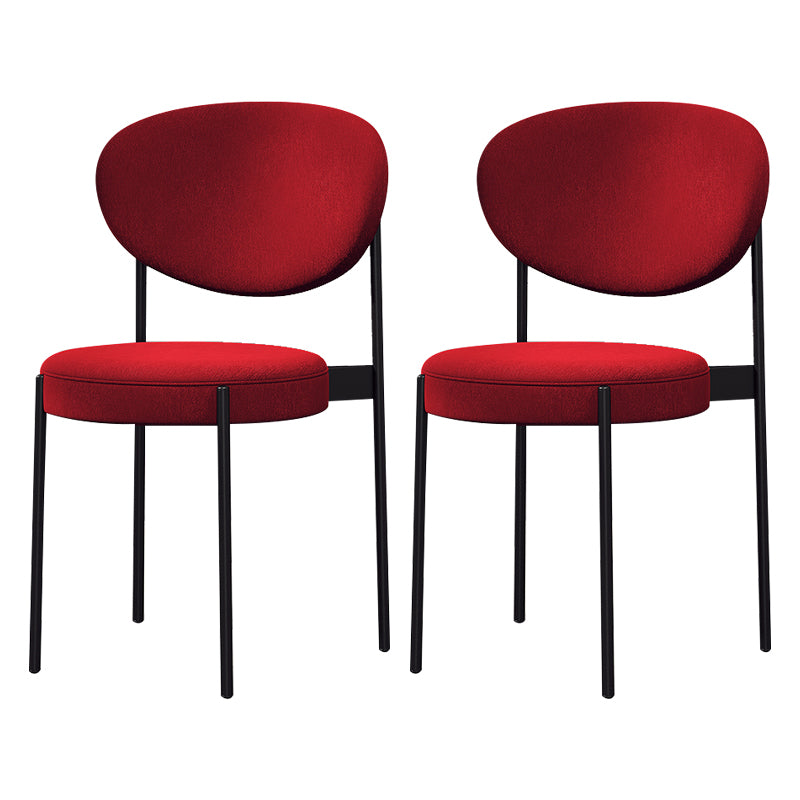 Modern Metal Dining Room Chairs Armless Open Back Dining Side Chair for Restaurant