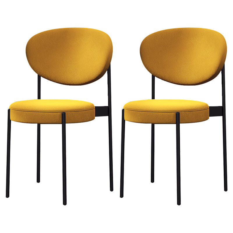 Modern Metal Dining Room Chairs Armless Open Back Dining Side Chair for Restaurant