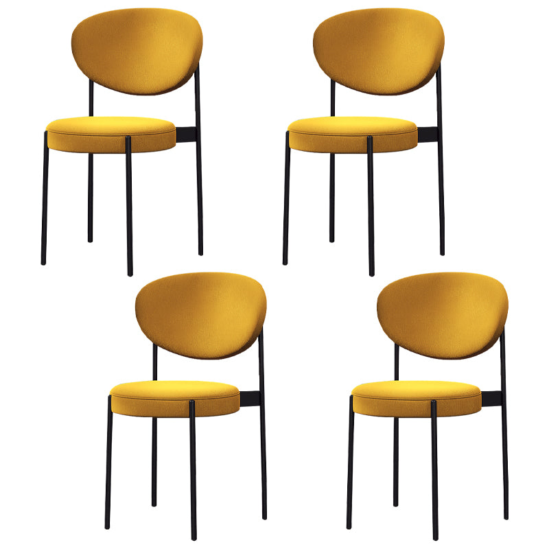 Modern Metal Dining Room Chairs Armless Open Back Dining Side Chair for Restaurant