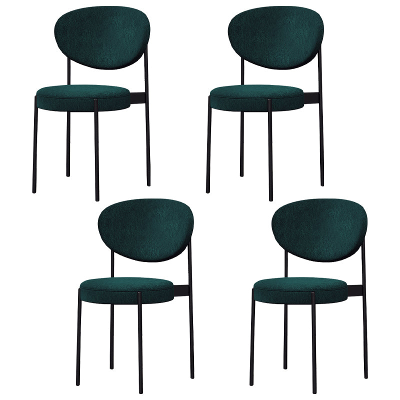 Modern Metal Dining Room Chairs Armless Open Back Dining Side Chair for Restaurant