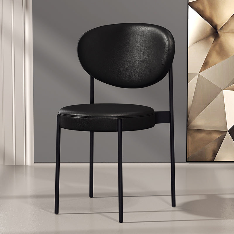 Modern Metal Dining Room Chairs Armless Open Back Dining Side Chair for Restaurant