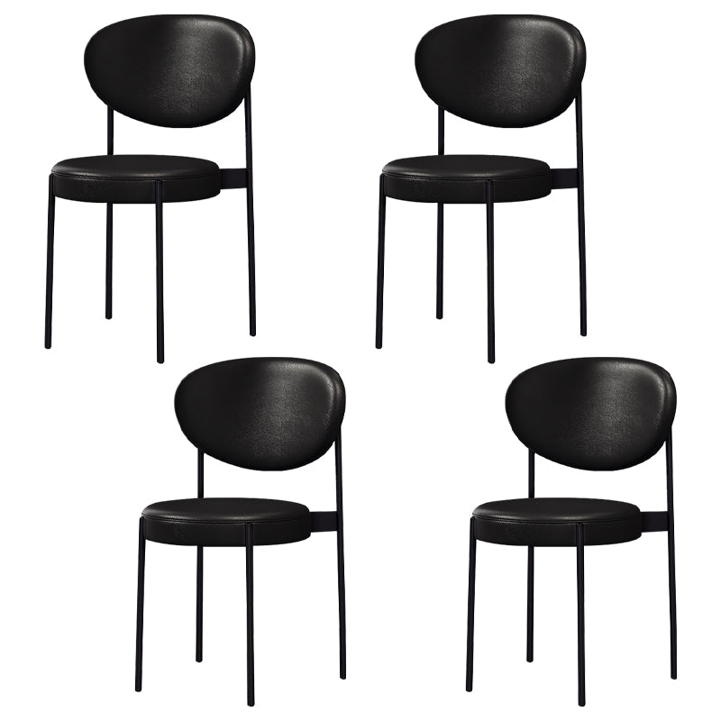 Modern Metal Dining Room Chairs Armless Open Back Dining Side Chair for Restaurant