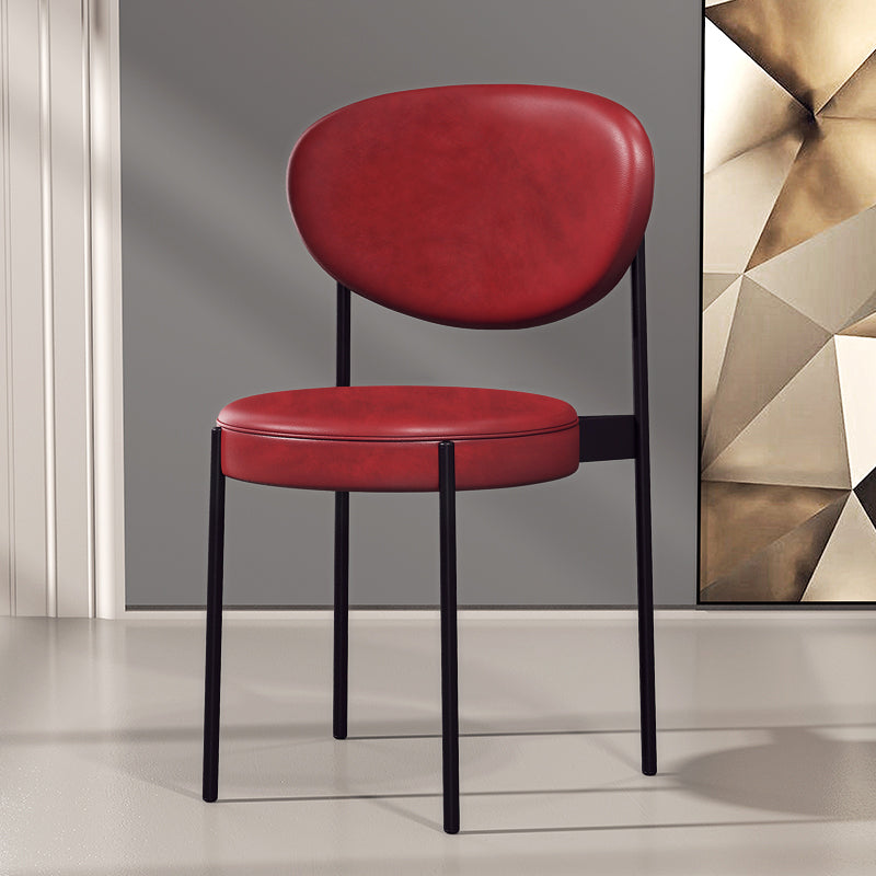Modern Metal Dining Room Chairs Armless Open Back Dining Side Chair for Restaurant