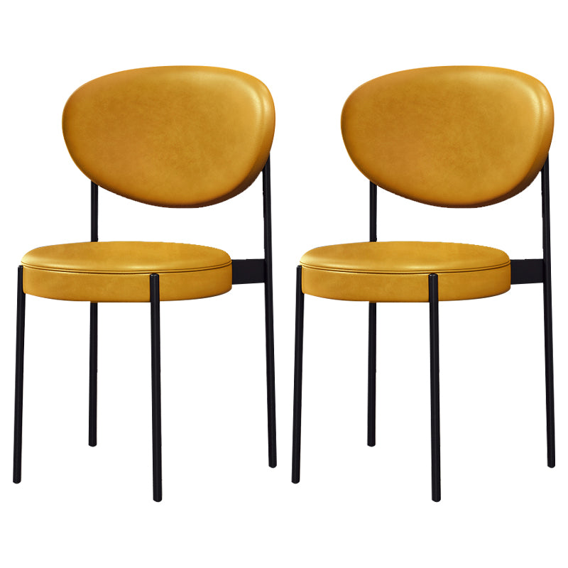 Modern Metal Dining Room Chairs Armless Open Back Dining Side Chair for Restaurant