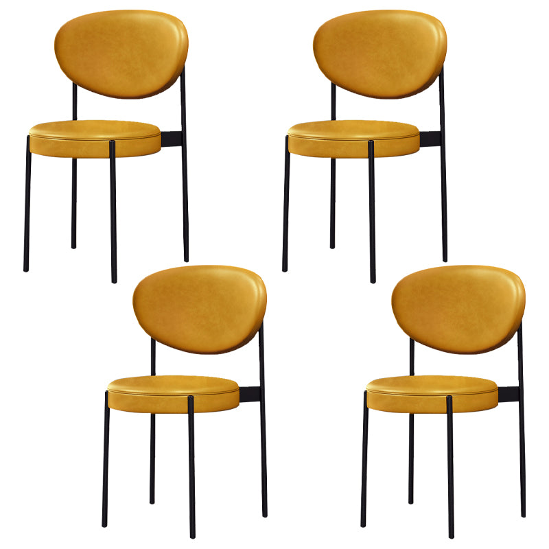 Modern Metal Dining Room Chairs Armless Open Back Dining Side Chair for Restaurant
