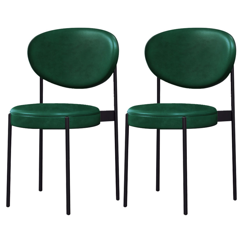 Modern Metal Dining Room Chairs Armless Open Back Dining Side Chair for Restaurant