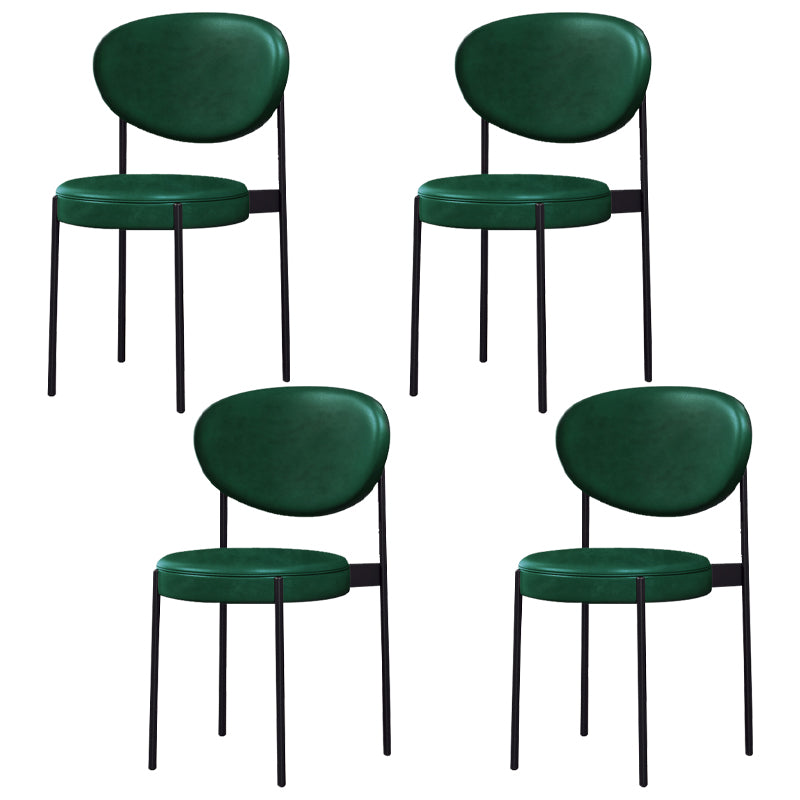 Modern Metal Dining Room Chairs Armless Open Back Dining Side Chair for Restaurant