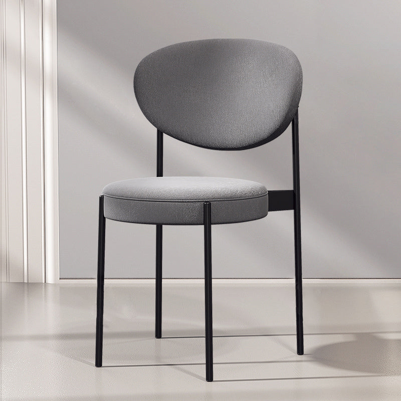 Glam Style Metal Dining Room Chairs Armless Open Back Dining Side Chair for Restaurant