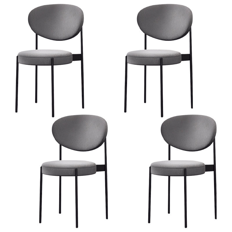 Glam Style Metal Dining Room Chairs Armless Open Back Dining Side Chair for Restaurant