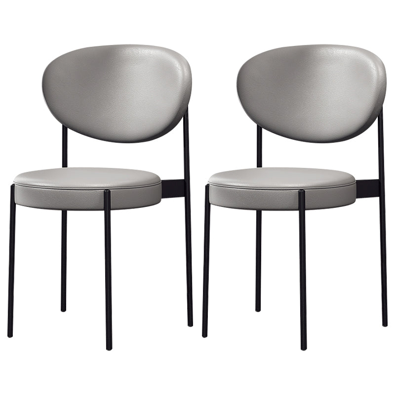 Glam Style Metal Dining Room Chairs Armless Open Back Dining Side Chair for Restaurant
