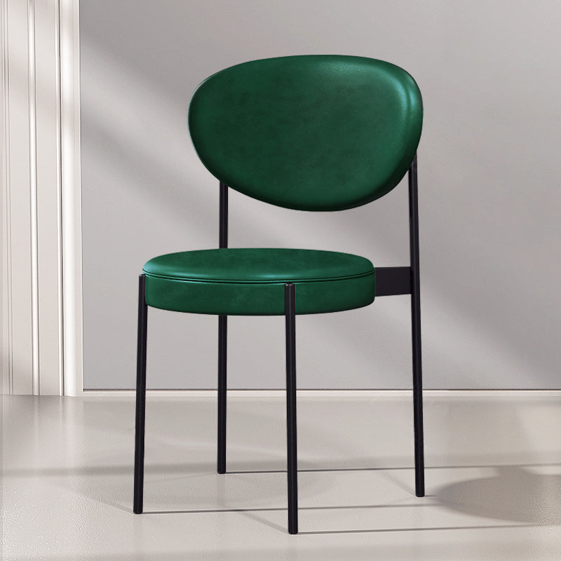 Glam Style Metal Dining Room Chairs Armless Open Back Dining Side Chair for Restaurant