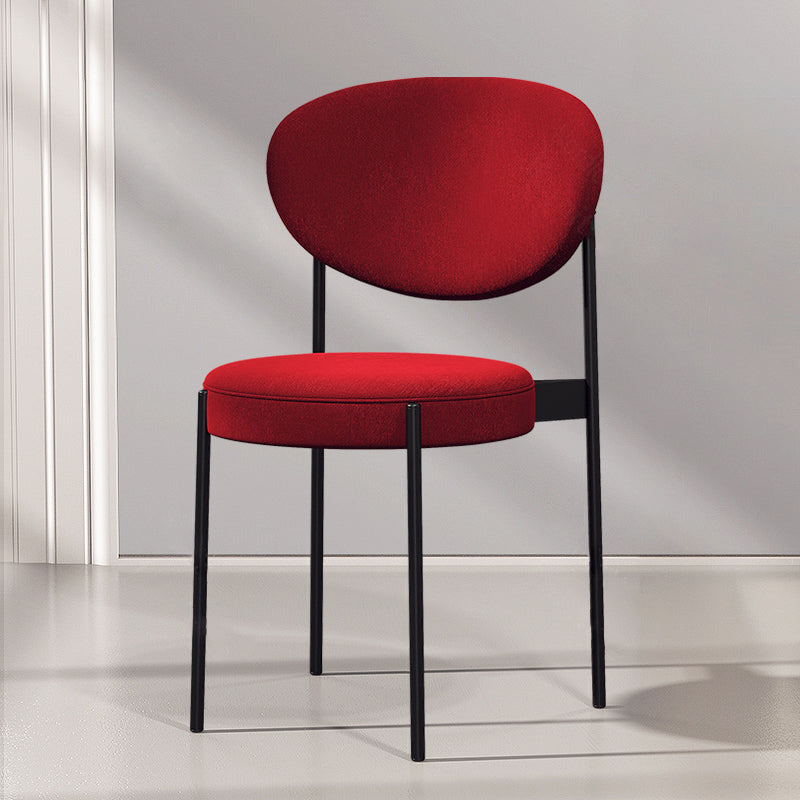 Glam Style Metal Dining Room Chairs Armless Open Back Dining Side Chair for Restaurant