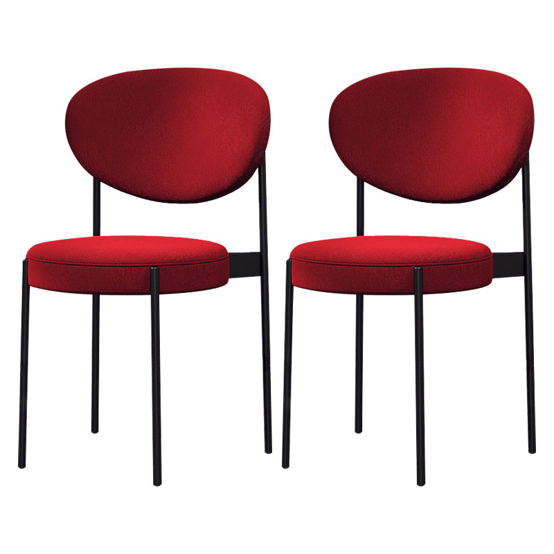 Glam Style Metal Dining Room Chairs Armless Open Back Dining Side Chair for Restaurant