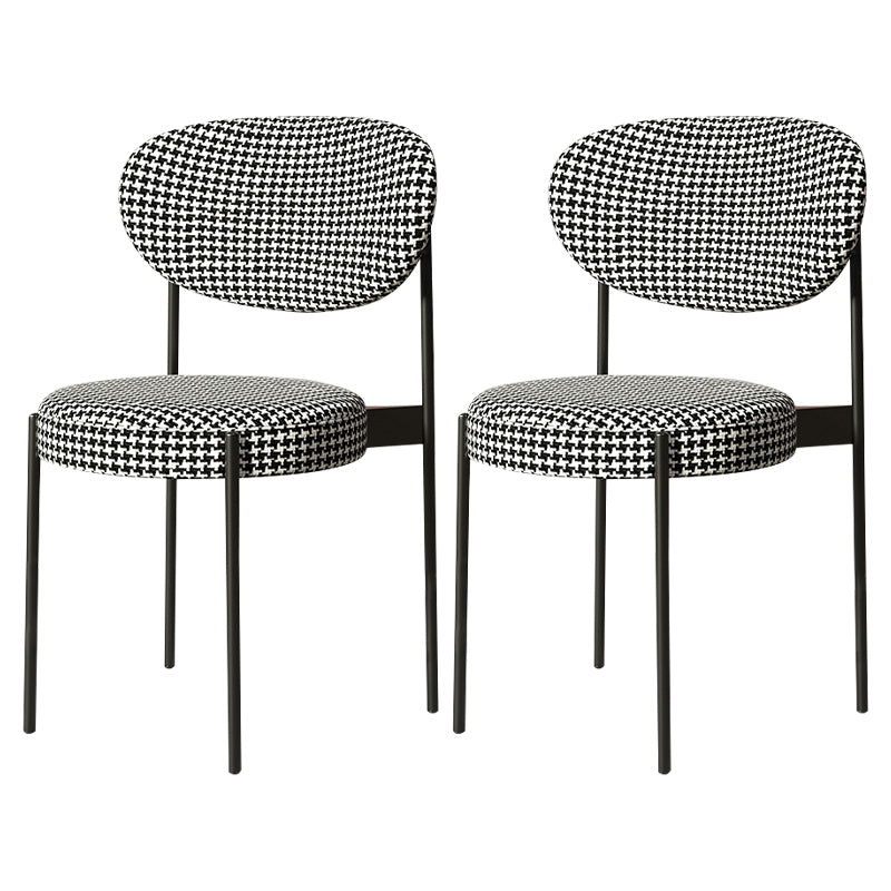 Glam Style Metal Dining Room Chairs Armless Open Back Dining Side Chair for Restaurant