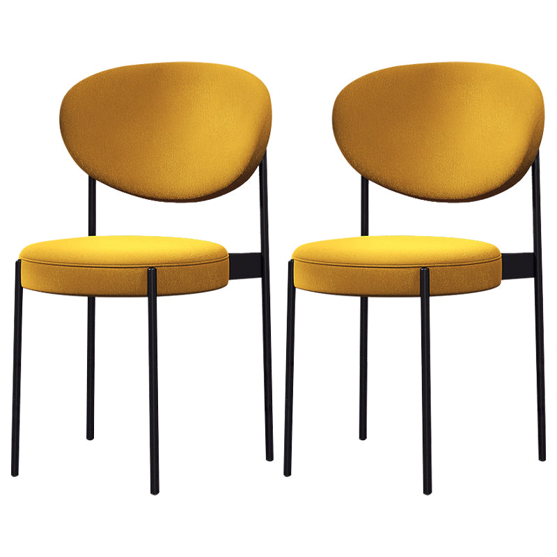 Glam Style Metal Dining Room Chairs Armless Open Back Dining Side Chair for Restaurant