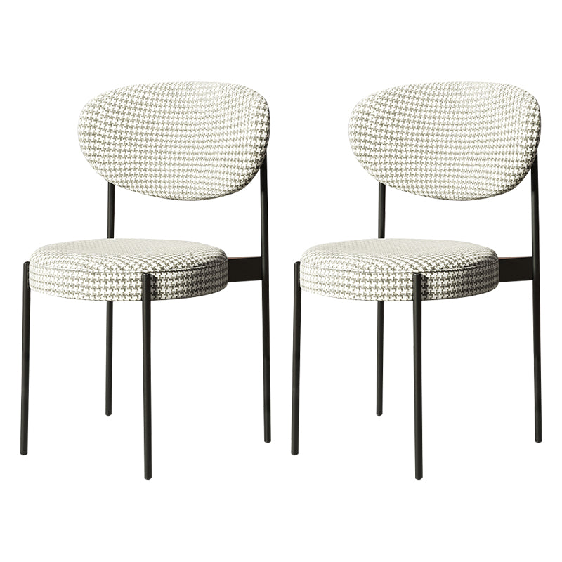 Glam Style Metal Dining Room Chairs Armless Open Back Dining Side Chair for Restaurant