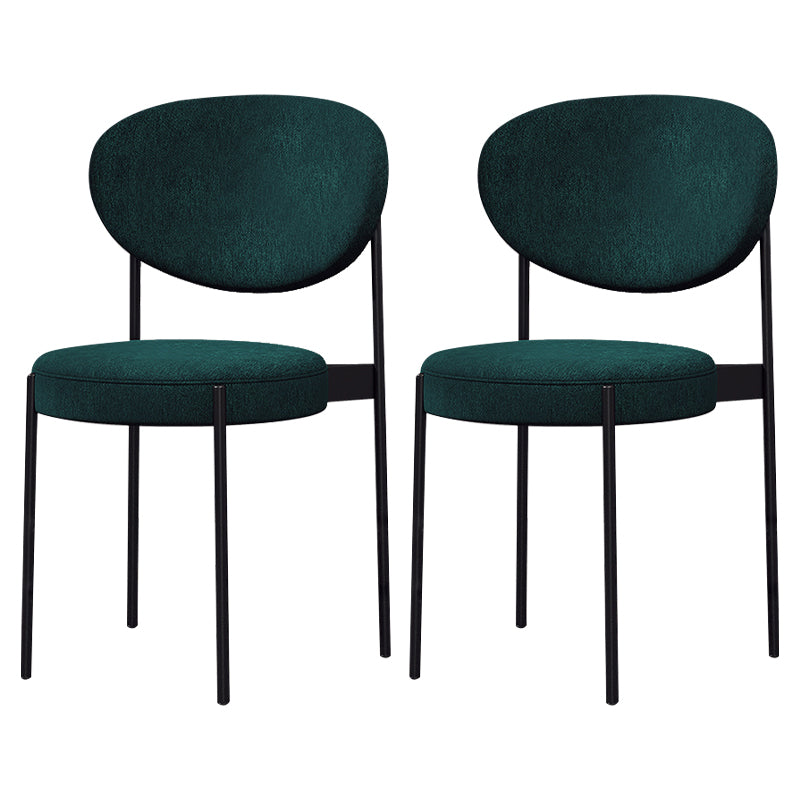Glam Style Metal Dining Room Chairs Armless Open Back Dining Side Chair for Restaurant