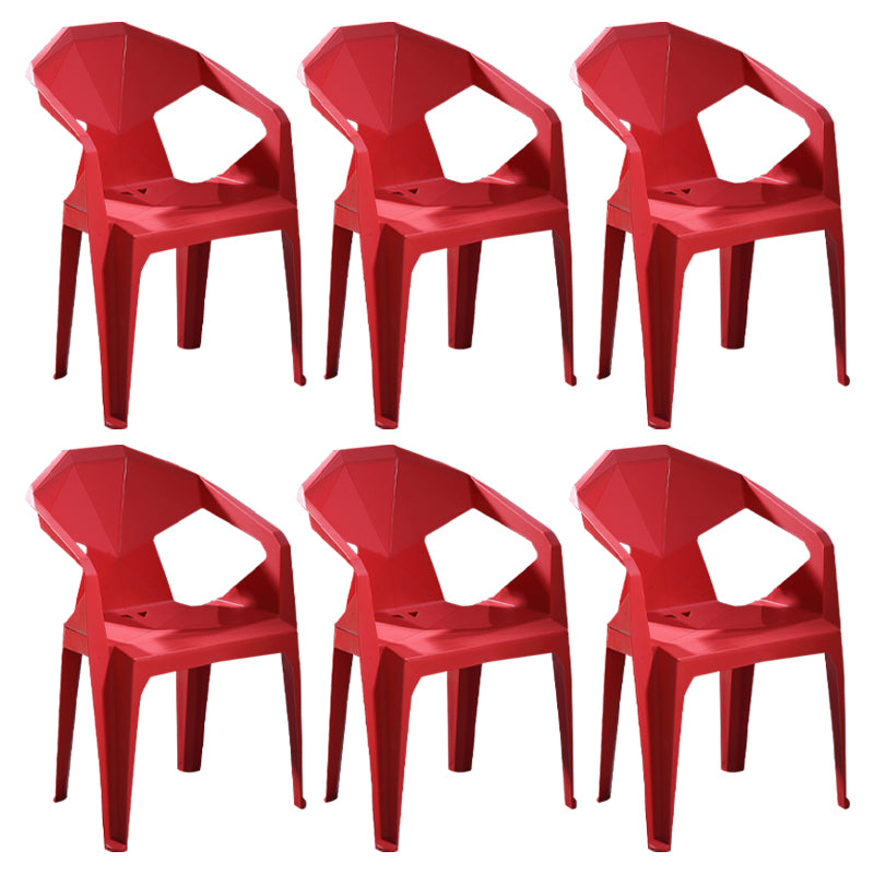 Chaises de restauration en plastique de style moderne chaises latérales empilables pour la cuisine