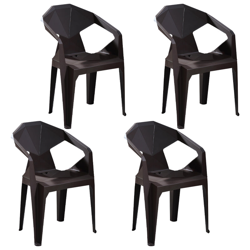 Chaises de restauration en plastique de style moderne chaises latérales empilables pour la cuisine