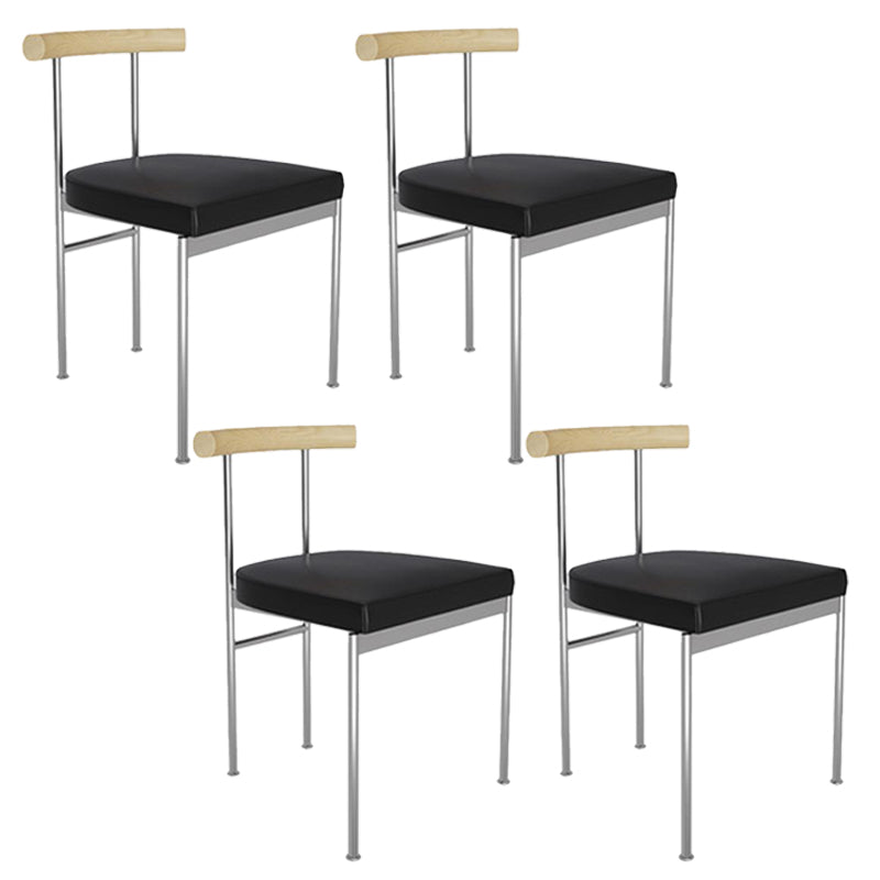 Ensemble de chaises en métal de style contemporain, chaise d'appoint de cuisine à dossier ouvert pour usage domestique
