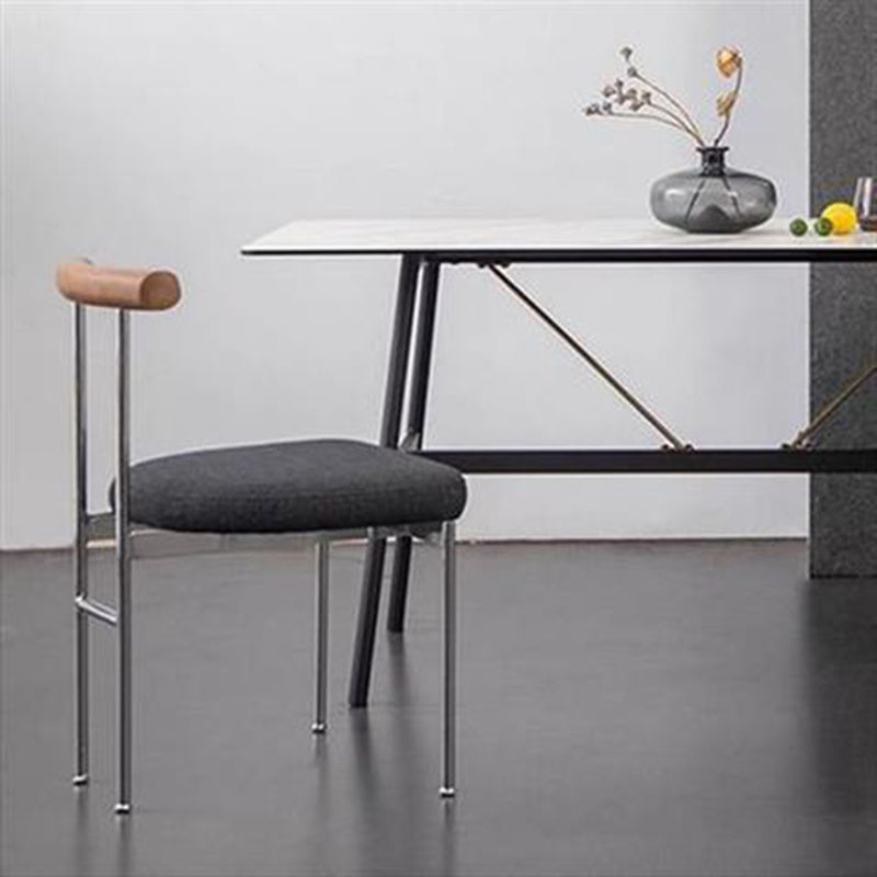 Ensemble de chaises en métal de style contemporain, chaise d'appoint de cuisine à dossier ouvert pour usage domestique