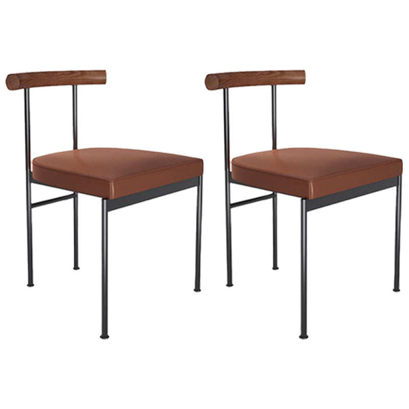 Ensemble de chaises en métal de style contemporain, chaise d'appoint de cuisine à dossier ouvert pour usage domestique