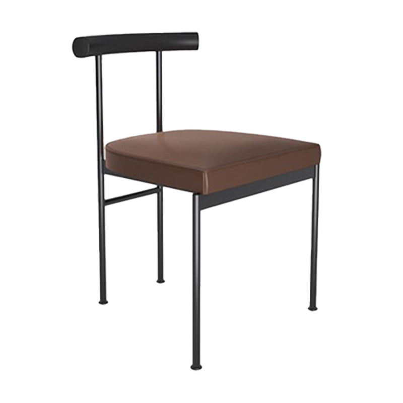 Ensemble de chaises en métal de style contemporain, chaise d'appoint de cuisine à dossier ouvert pour usage domestique