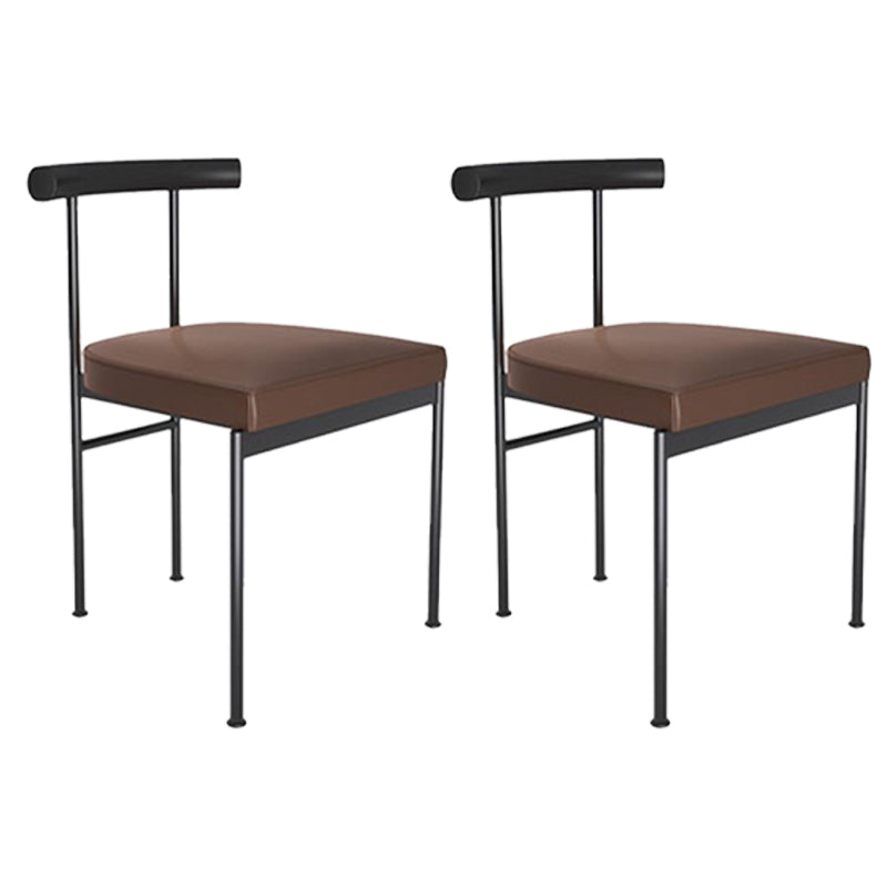Ensemble de chaises en métal de style contemporain, chaise d'appoint de cuisine à dossier ouvert pour usage domestique