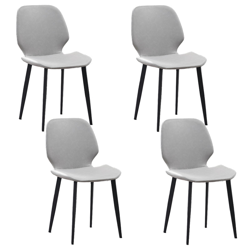 Chaise latérale en cuir de forme de coléoptère de restaurant Wingback finition mate dinant la chaise