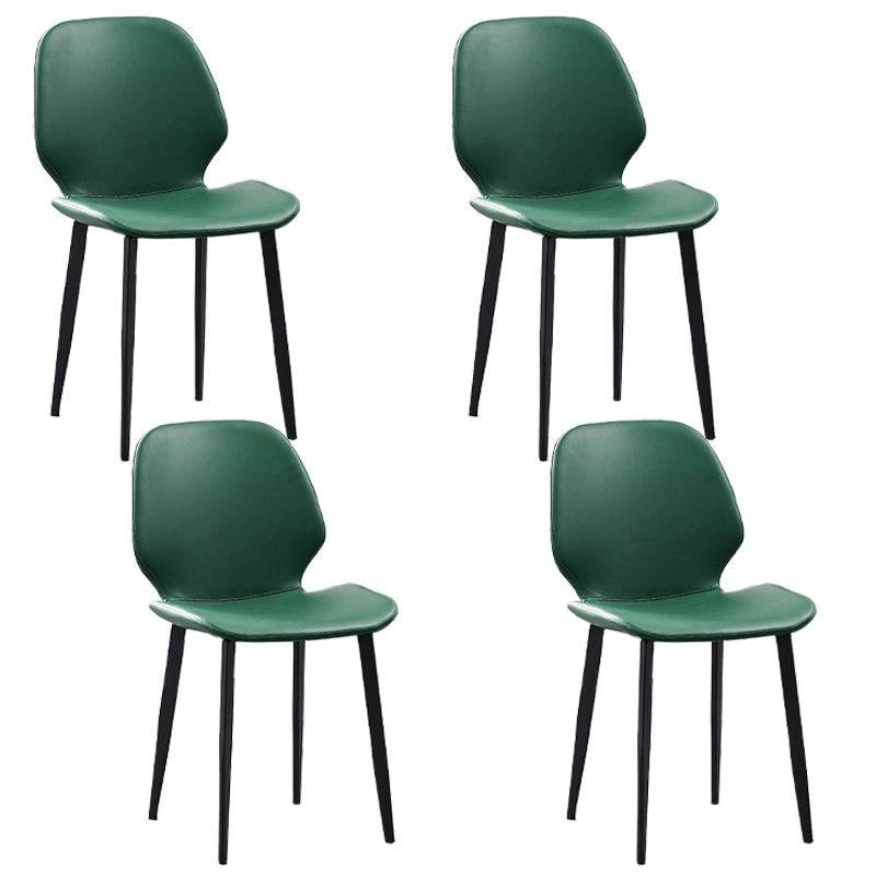 Chaise latérale en cuir de forme de coléoptère de restaurant Wingback finition mate dinant la chaise