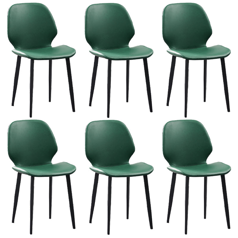 Chaise latérale en cuir de forme de coléoptère de restaurant Wingback finition mate dinant la chaise