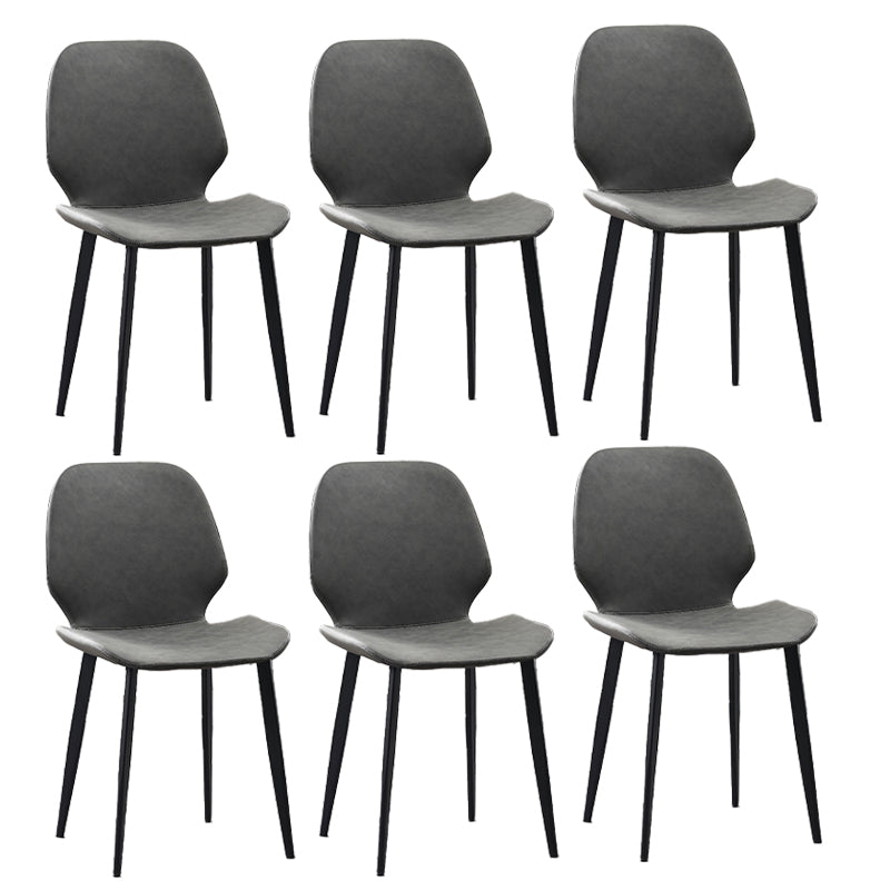 Chaise latérale en cuir de forme de coléoptère de restaurant Wingback finition mate dinant la chaise