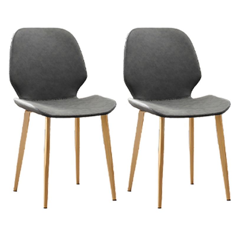 Chaise latérale en cuir de forme de coléoptère de restaurant Wingback finition mate dinant la chaise