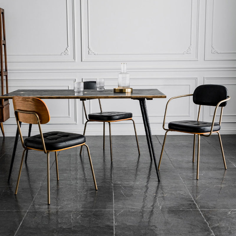 Les chaises de salle à manger sans bras tapissées par style industriel ouvrent les chaises latérales de salle à manger arrière