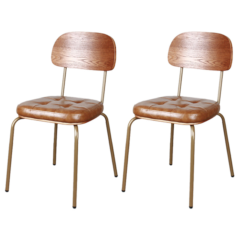 Les chaises de salle à manger sans bras tapissées par style industriel ouvrent les chaises latérales de salle à manger arrière