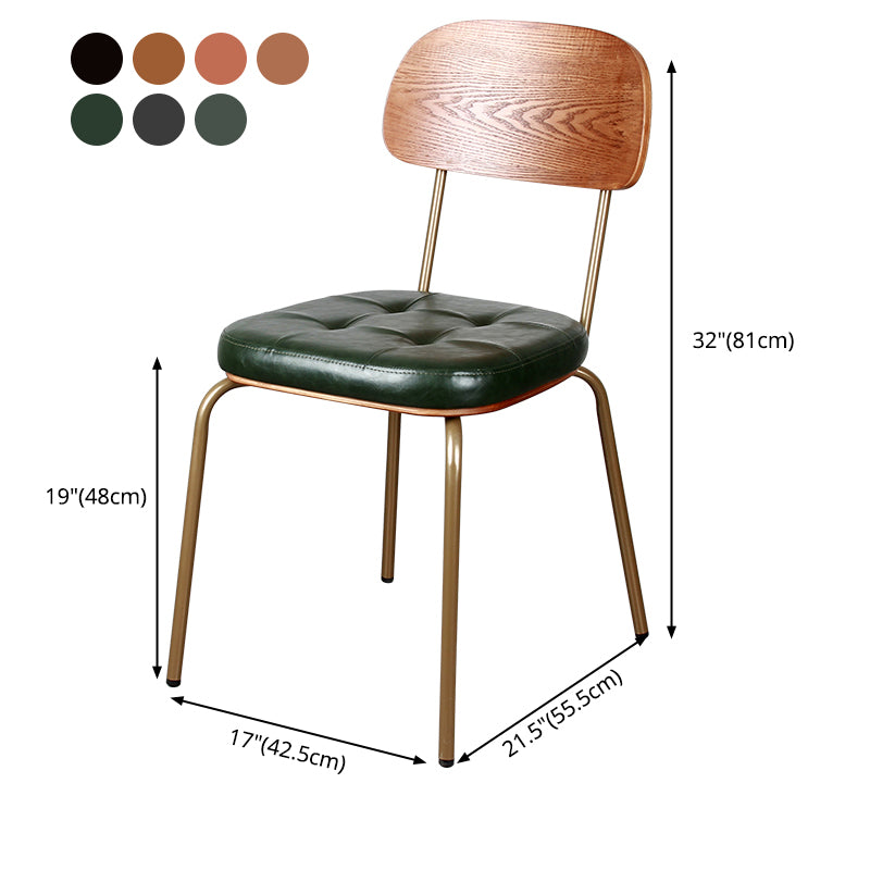 Les chaises de salle à manger sans bras tapissées par style industriel ouvrent les chaises latérales de salle à manger arrière