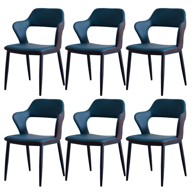 Minimalistische stijl gestoffeerde zijstoelen Open achterstoelen achterstoelen voor thuis